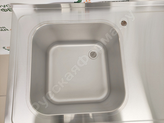 Ванна моечная цельнотянутая односекционная с рабочей поверхностью РПЦн 1500х700