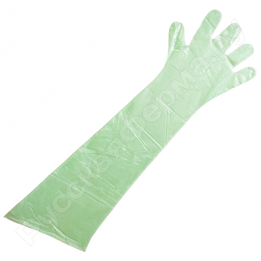 Перчатки ветеринарные 90см зеленые (упаковка 100шт)