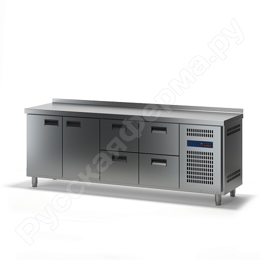 Стол холодильный СХ-К-2/2Д-4Я (2280х600х870)